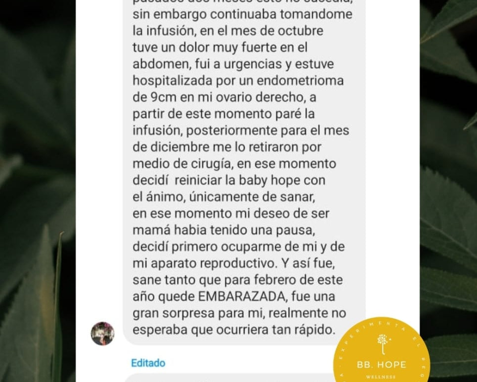 Más que una infusión medicinal, BabyHope de Milamores