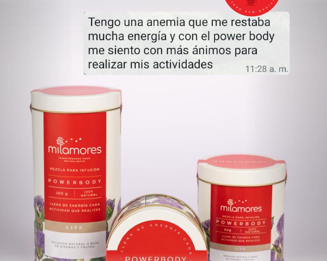 Ahora tengo más energía a la PowerBody y eso que tenia anemia