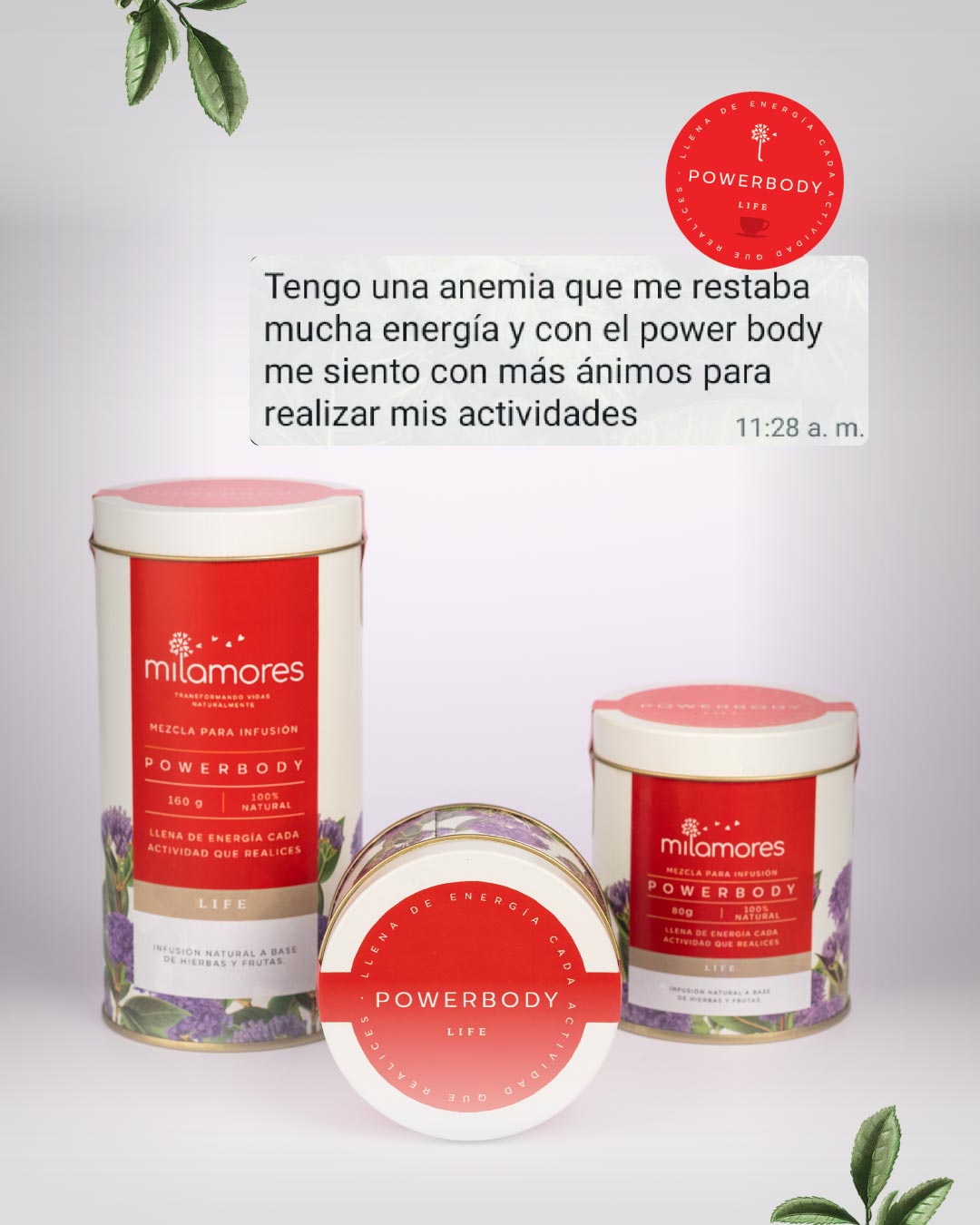 Ahora tengo más energía a la PowerBody y eso que tenia anemia