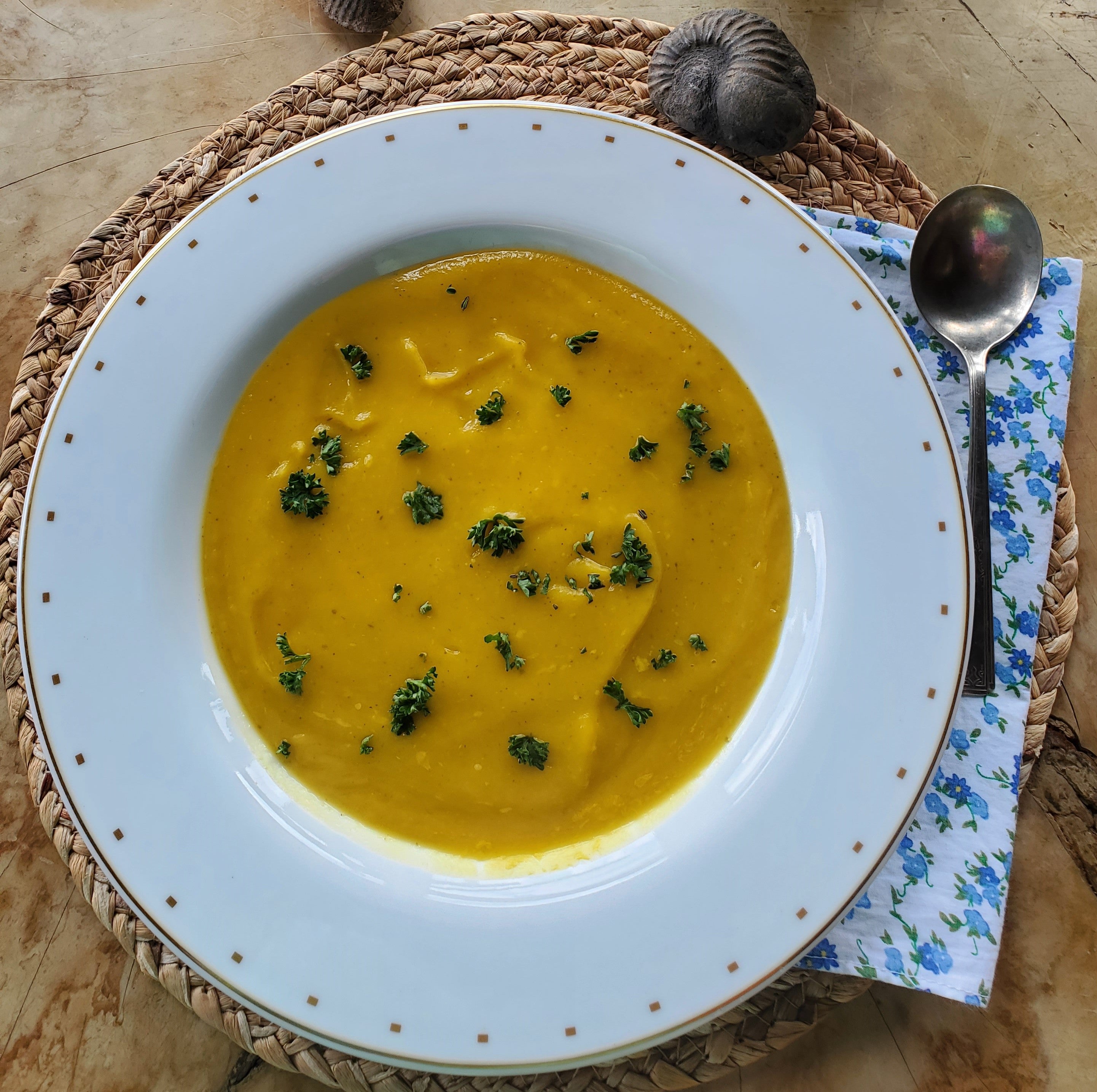 Crema de calabaza para la saciedad