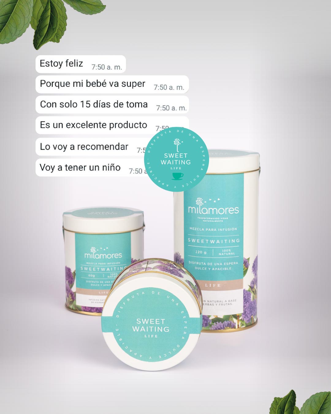 Mi embarazo va muy bien gracias a la infusión SweetWaiting de Milamores durante la gestación.