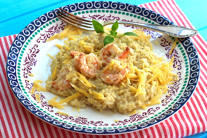 Risotto de quinua y camarones al limón