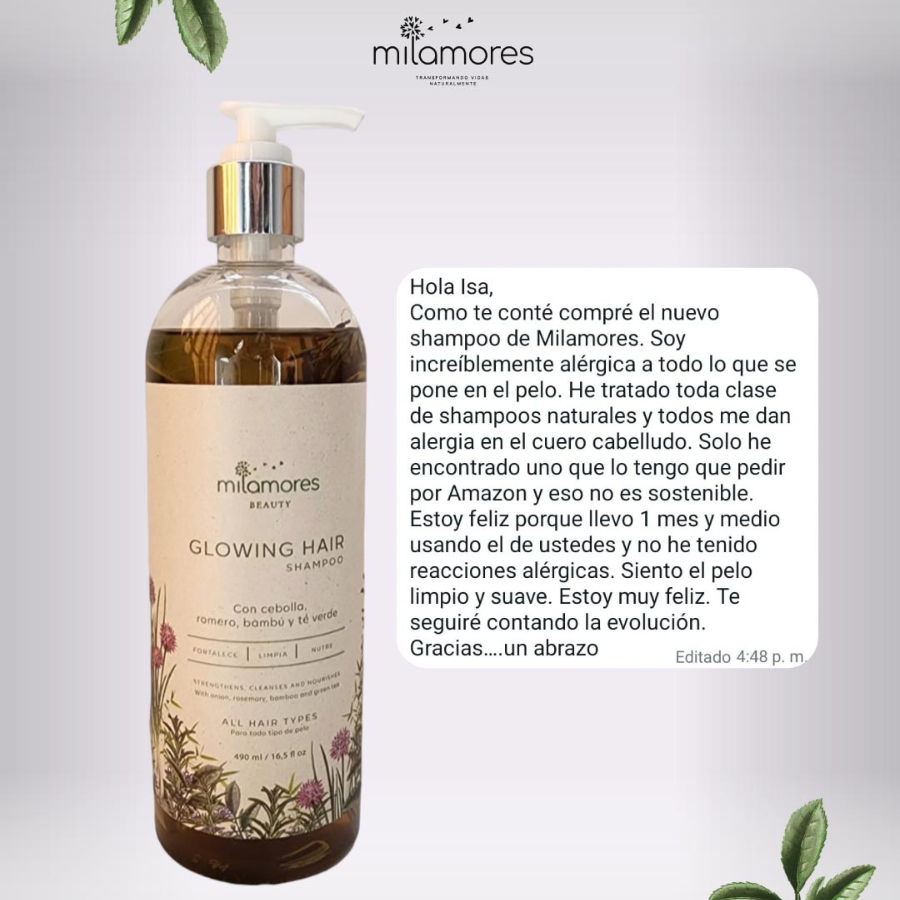 Shampoo GlowingHair de manzanilla - Cabellos CLAROS