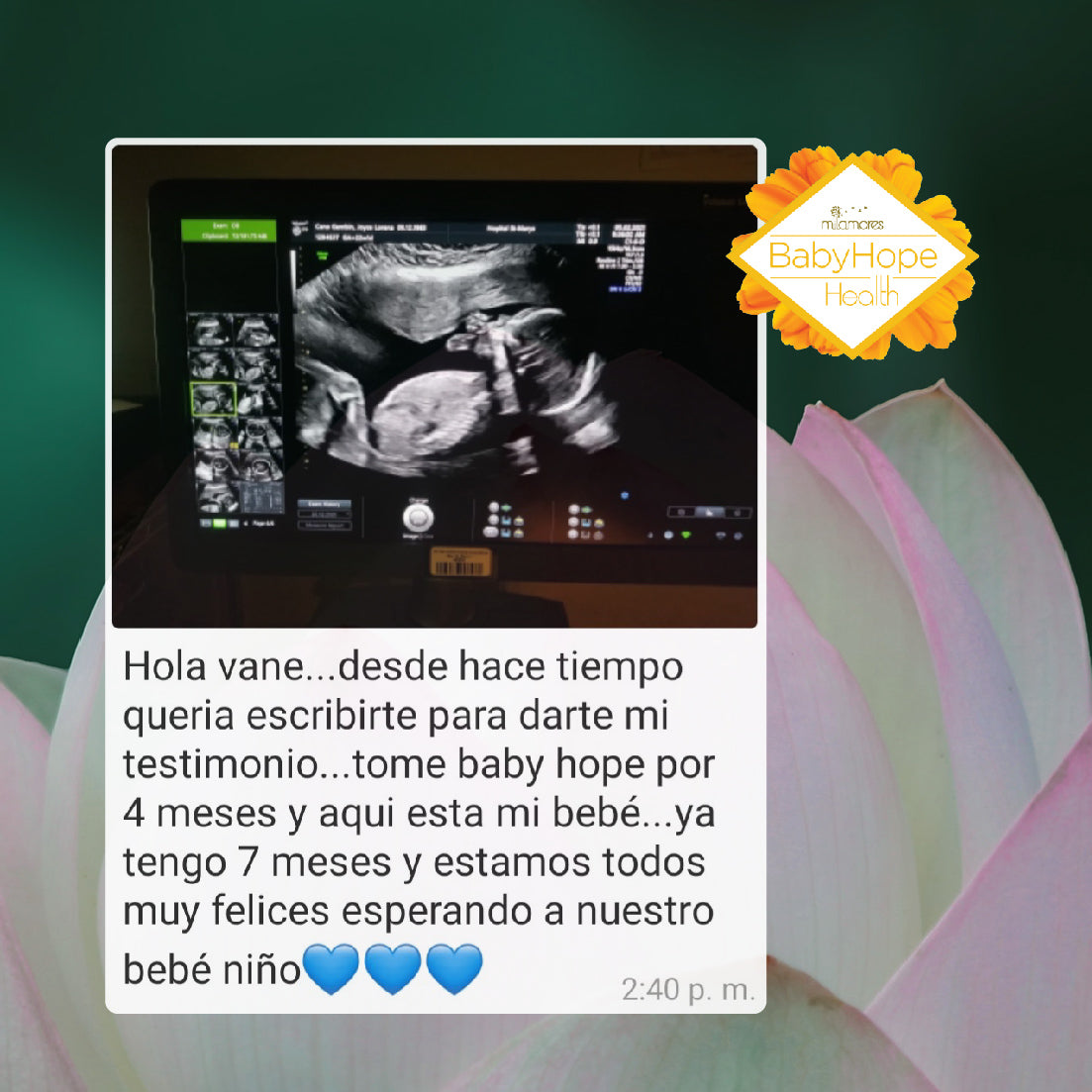 Testimonio babyhope de Milamores